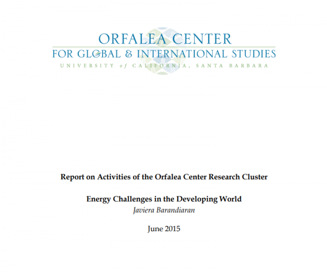 Energy Challenges: Development and Climate Change in Global Perspective
