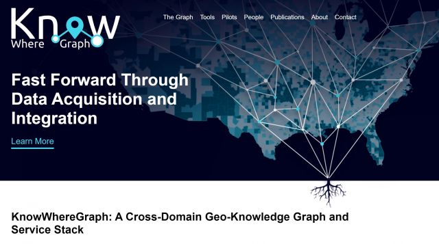 KnowWhereGraph webpage screenshot