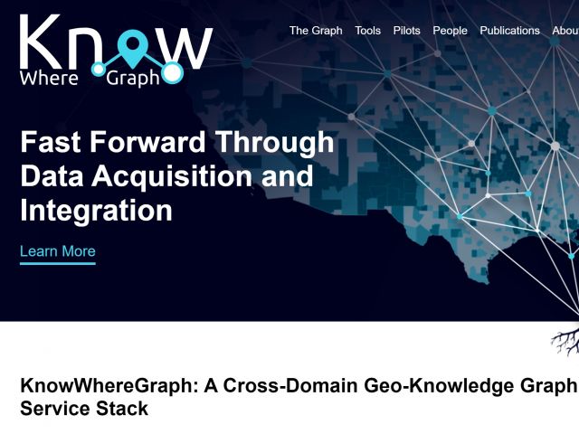 KnowWhereGraph webpage screenshot