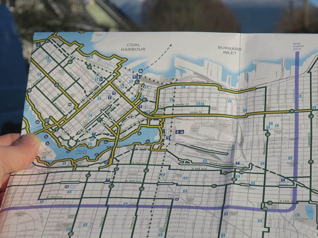 Photo of cycling map